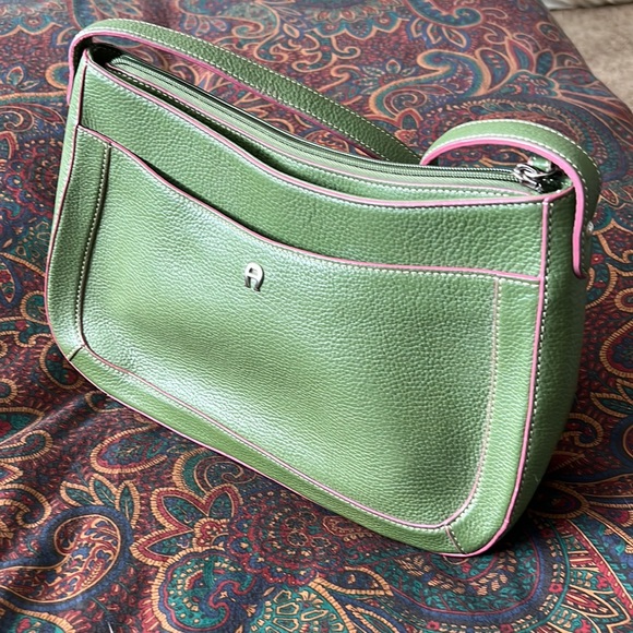 Etienne Aigner Bags New Etienne Aigner Green And Pink Shoulder Bag